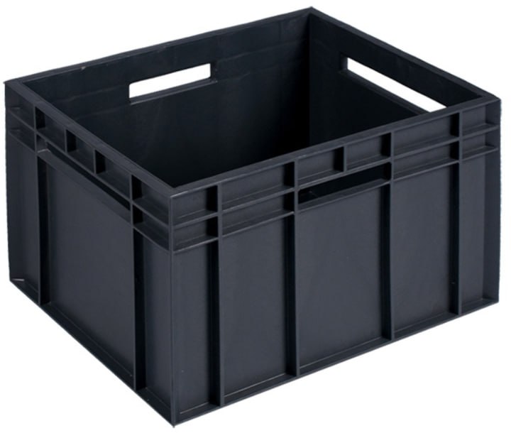 Компактный пластиковый ящик Полимерцентр 433х347х283 мм: стильное решение для организации пространства