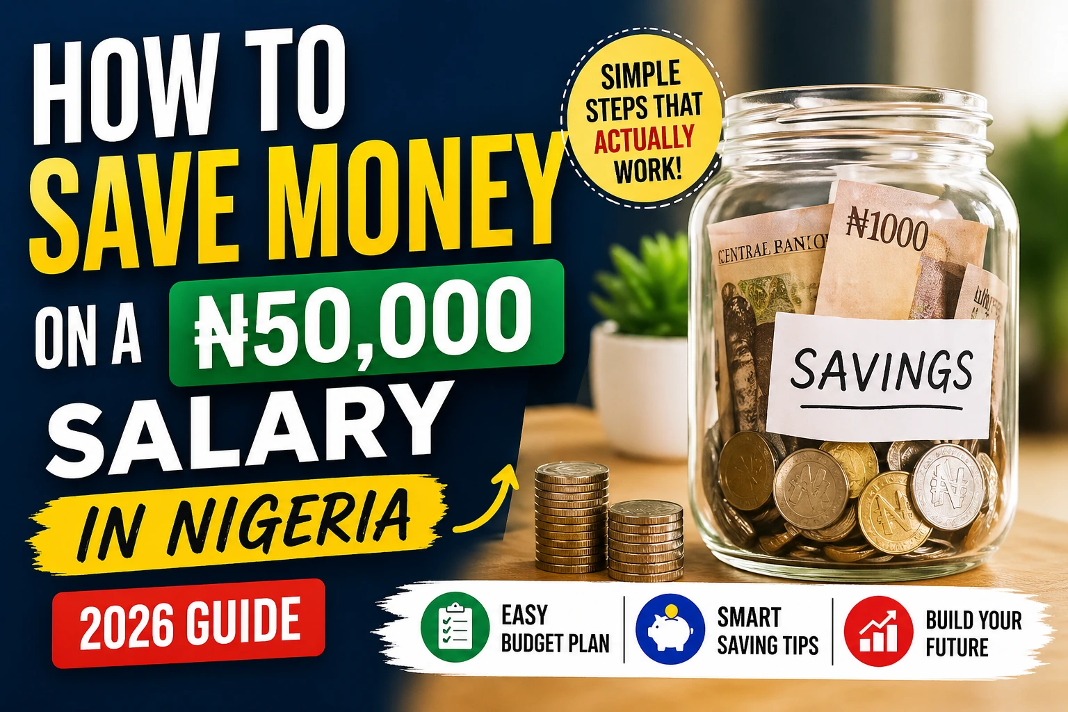 How to save money on ₦50,000 salary in Nigeria budgeting savings plan 2026